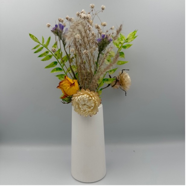 Trockenblumen - Handgefertigte Raysin-Vasen - 23cm